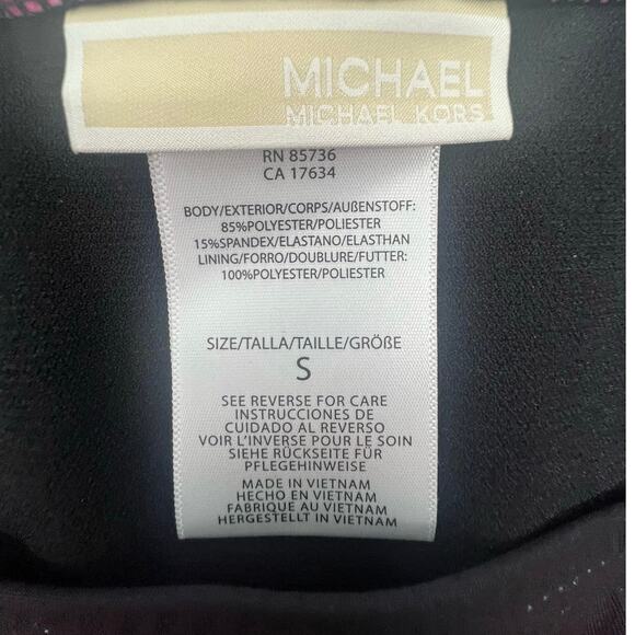 Michael Kors Two-Piece Swim Suit Pink and Black Stripes Size Small New with Tags - Picture 9 of 11